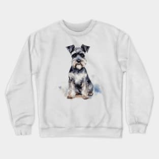 Miniature Schnauzer Watercolor Style Crewneck Sweatshirt